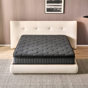 Full Mattress, 12 Inch Hybrid Mattresses Black With Gel Memory Foam And Individually Pocket Innerspring Euro Top Medium Firm For Motion Isolation, Edge Support (12 Inch Black, Full)